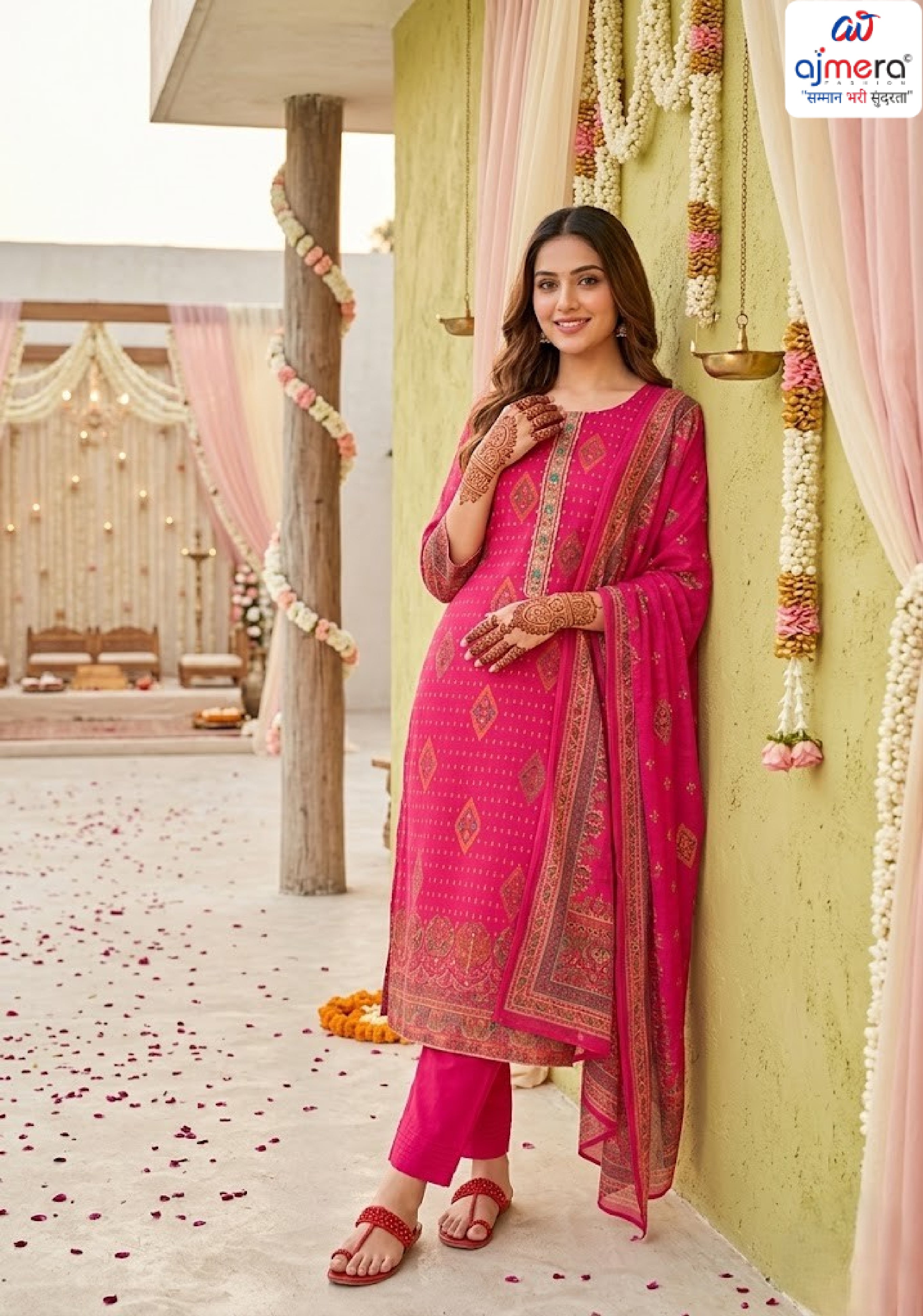 Premium Viscose Unstitched Suit Set | VAS-DESERT