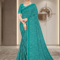 Exclusive Printed Saree with Blouse Piece for Elegant Ethnic Look  | SSR-HOLDEN