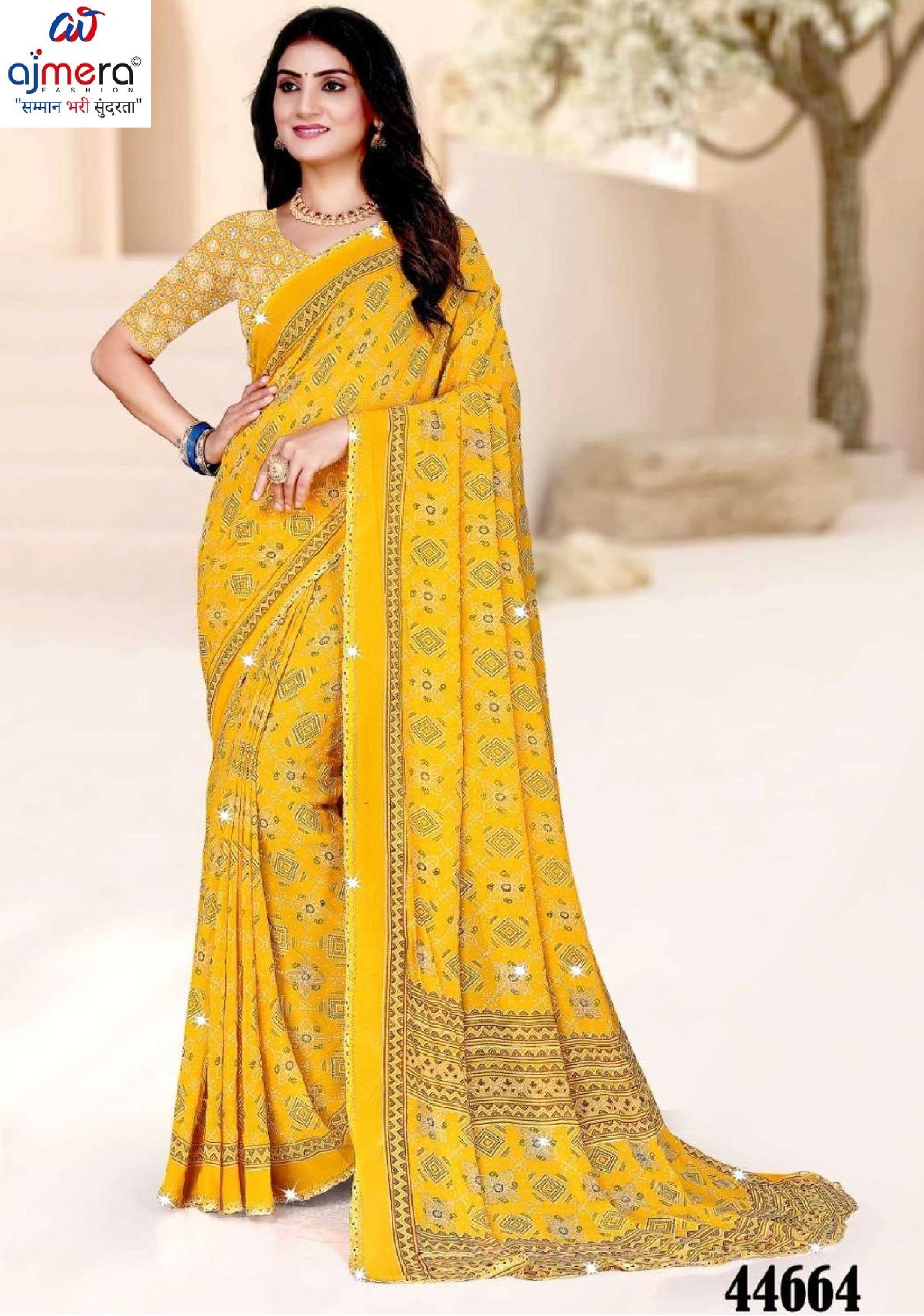 Designer Printed Saree with Blouse Piece for Special Occasions | VDT-DISCO-5
