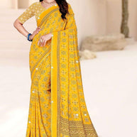 Designer Printed Saree with Blouse Piece for Special Occasions | VDT-DISCO-5