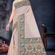 Luxury Jacquard Silk Saree with Blouse Piece for Wedding & Party Wear | TUL-AARADHNA COTTON