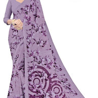 Fashionable Printed Saree with Blouse Piece for Festive Collection | CAS-PURE GEORGEATE