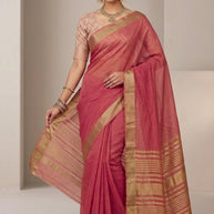 Fashionable Rapier Silk Matching Saree With Blouse Piece | YOG-FERRY