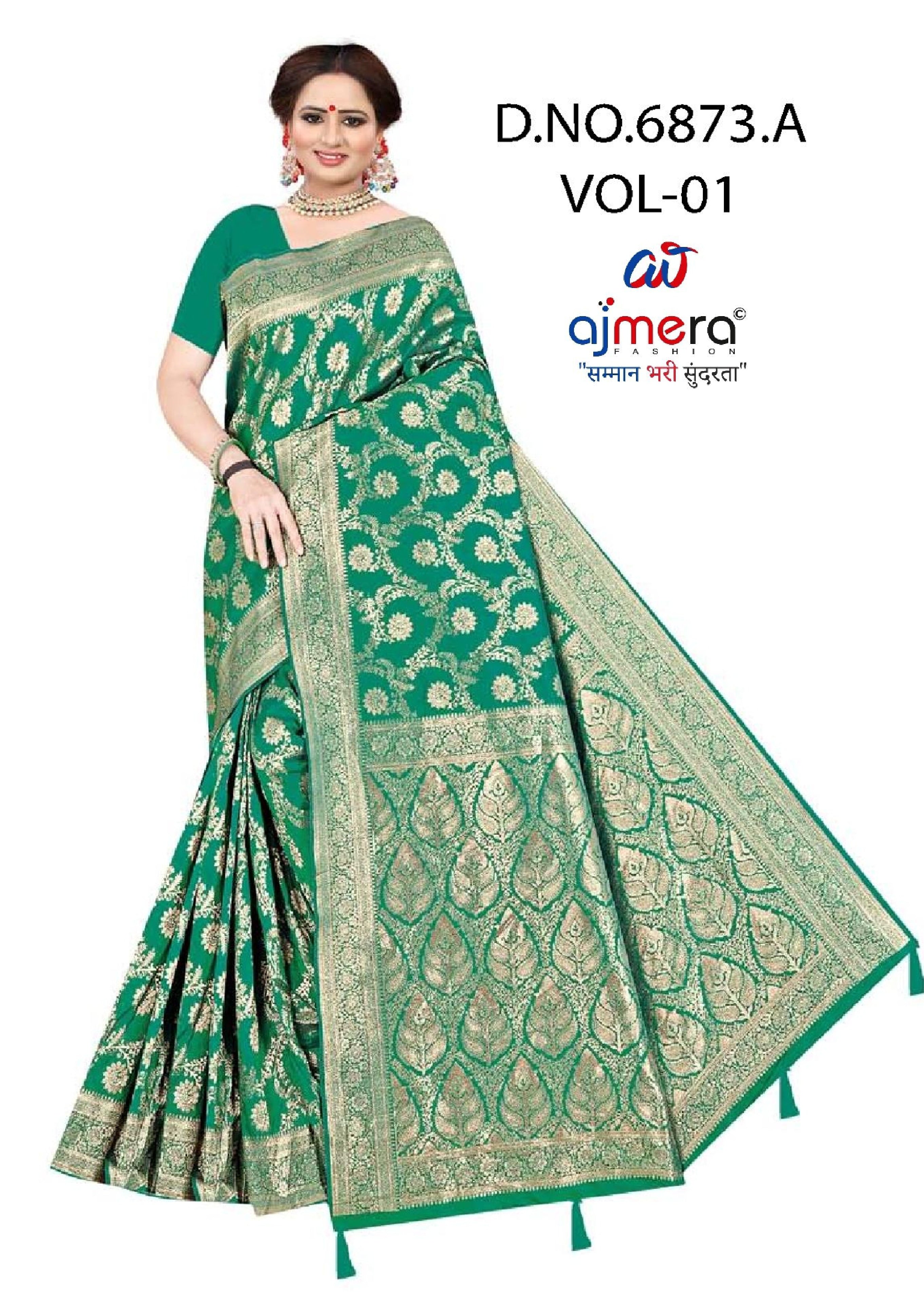 Trendy Jacquard Silk Saree With Blouse Piece | DBU-BANARASI SILK VOL-1