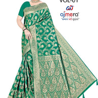 Trendy Jacquard Silk Saree With Blouse Piece | DBU-BANARASI SILK VOL-1