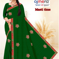 Lycra Dyed Matching Saree with Blouse Piece for Premium Ethnic and Traditional Wear | SRS-MASTI TIME