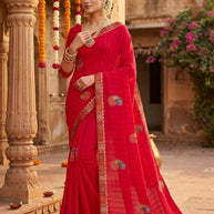 Fancy Lycra Matching Saree with Blouse Piece for Premium Ethnic and Traditional Wear | SRS-ONLY TIME