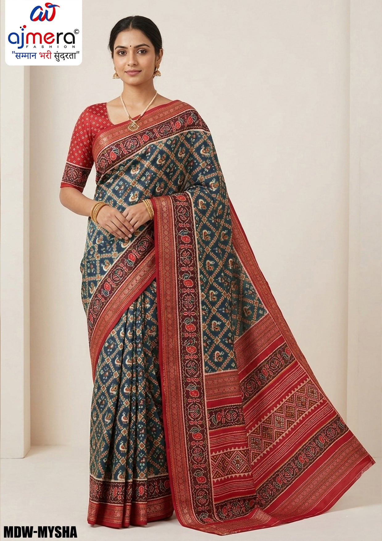 Regal Elegance Jacquard Silk Saree With Blouse Piece | MDW-MYSHA