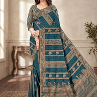 Designer Jacquard Silk Saree with Blouse Piece for Traditional Occasions | DNA-SHARBATI