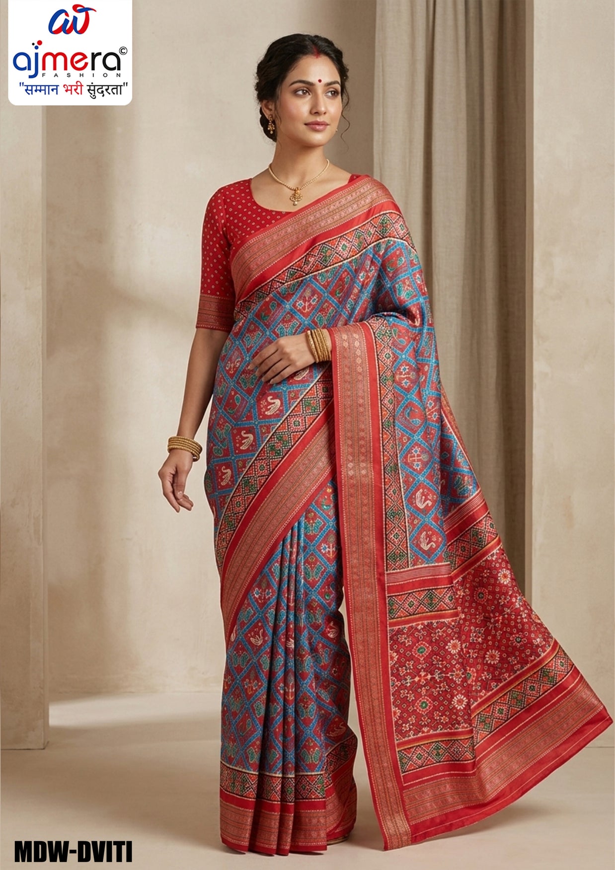 Vibrant Elegance Jacquard Silk Saree With Blouse Piece | MDW-DVITI