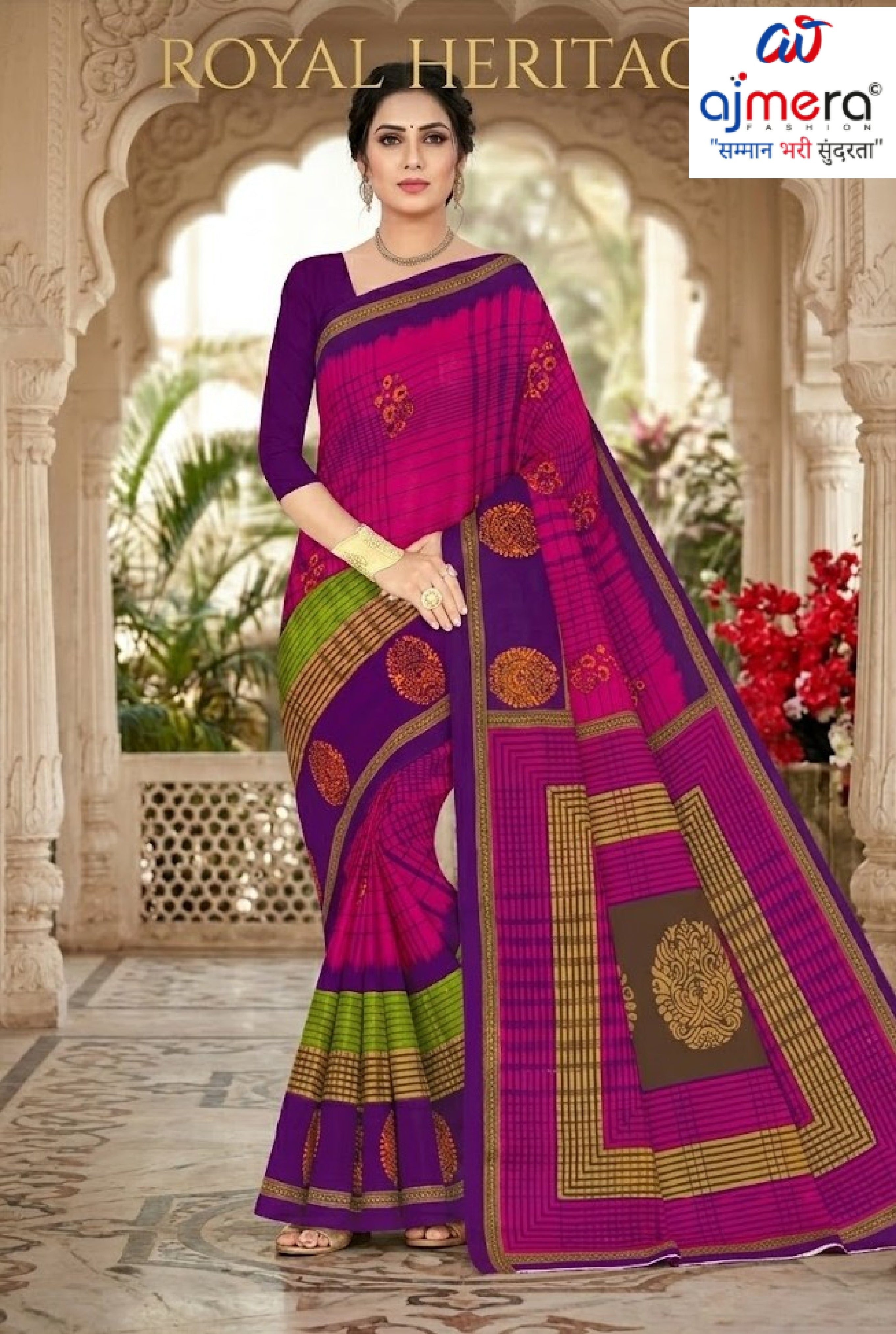 Fancy Cotton Saree with Without Blouse for Premium Ethnic and Traditional Wear | DS-5G