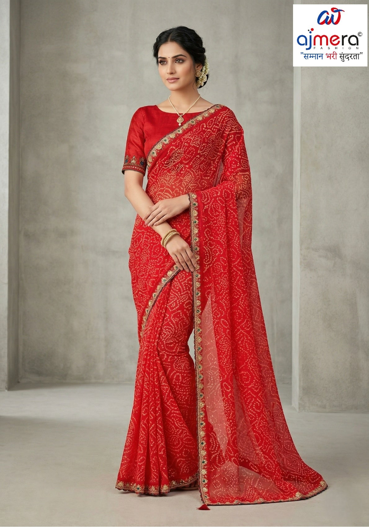 Graceful Printed Saree with Blouse Piece for Modern Ethnic Fashion  | JS-SEEMA