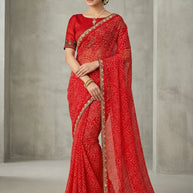 Graceful Printed Saree with Blouse Piece for Modern Ethnic Fashion  | JS-SEEMA