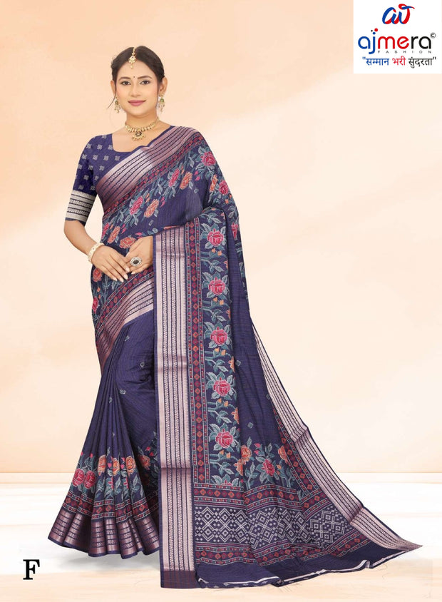 Elegant Printed Saree with Designer Blouse Piece for Festive Wear  | RDD-MAHARANI VOL-01
