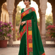 Stylish Printed Saree with Blouse Piece for Traditional Celebrations | SSR-BATRA