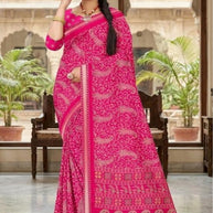 Classic Printed Saree with Blouse Piece for Timeless Traditional Style  | GLC-TARA RAM PAMPAM