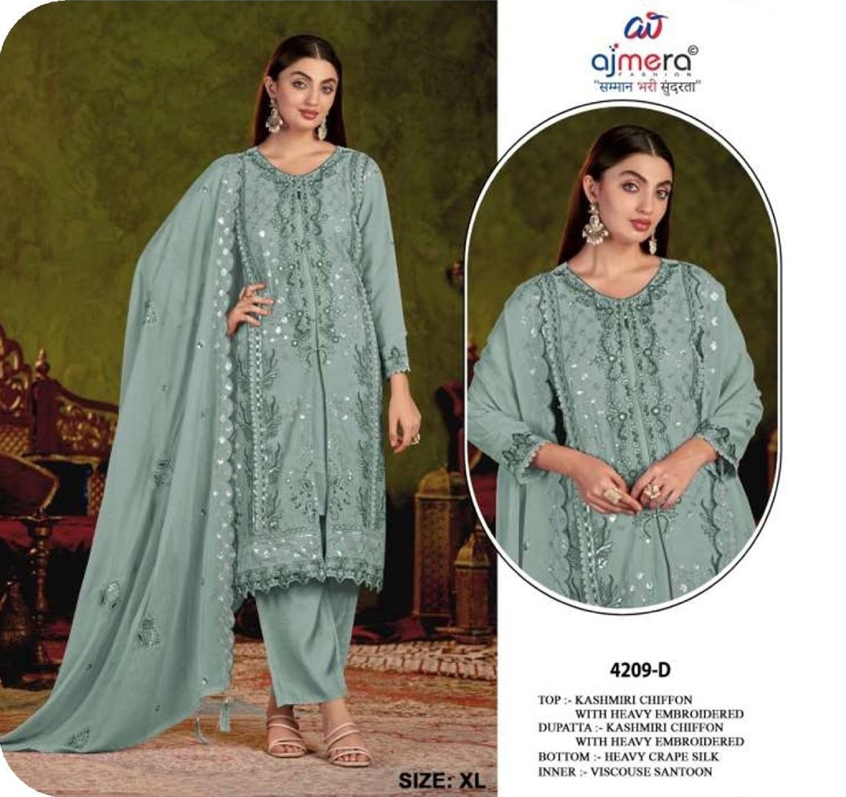 Designer Premium Pakistani Designer Suit for Women | JPF-4209