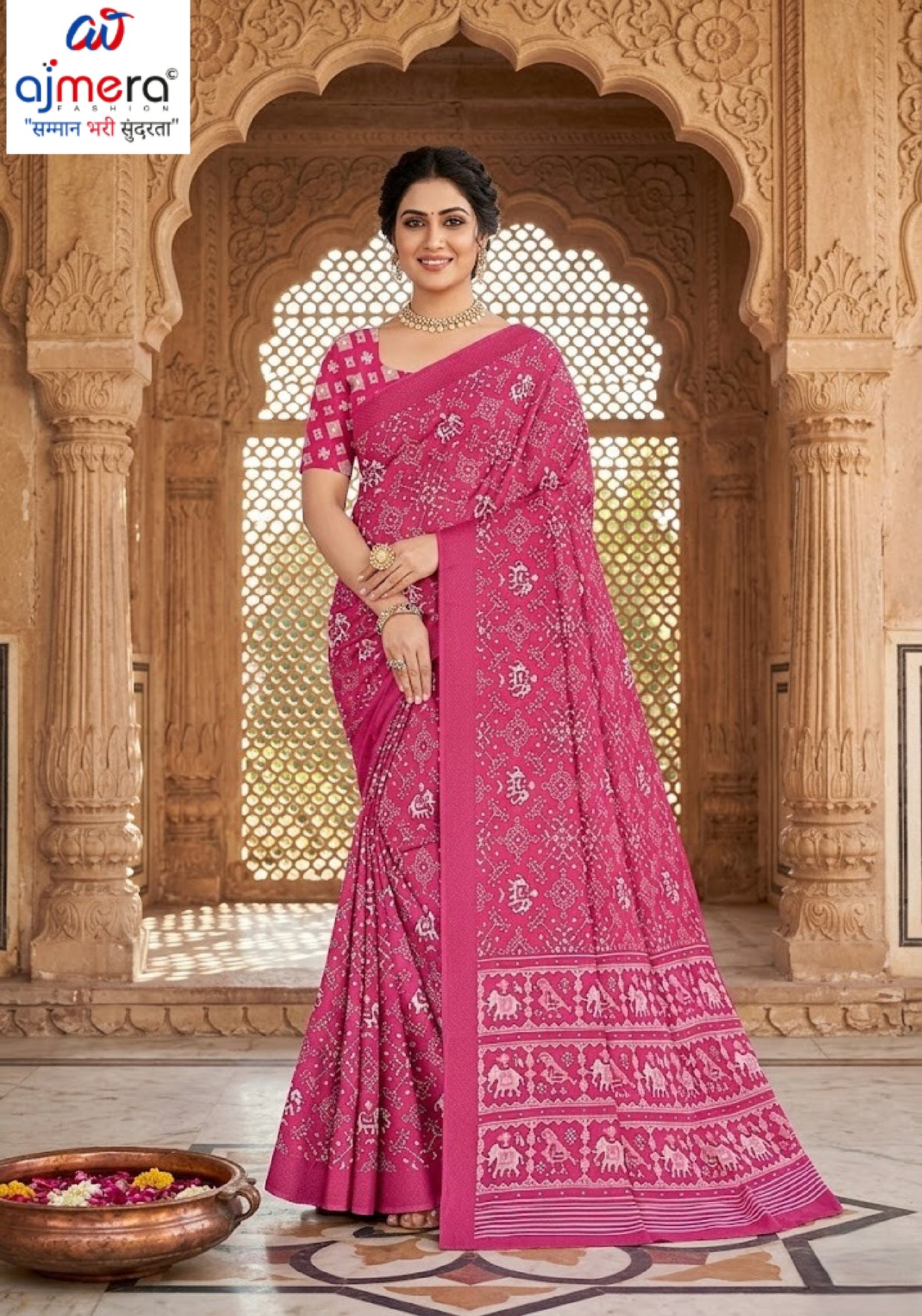 Stylish Printed Saree with Blouse Piece for Traditional Celebrations | PUS-DREAM GIRL-118