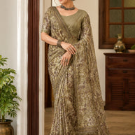 Premium Printed Saree with Matching Blouse Piece for Ethnic Elegance | SGR-NIKITA