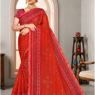 Contemporary Printed Saree with Blouse Piece for Premium Wear | SNR-SANDWISH