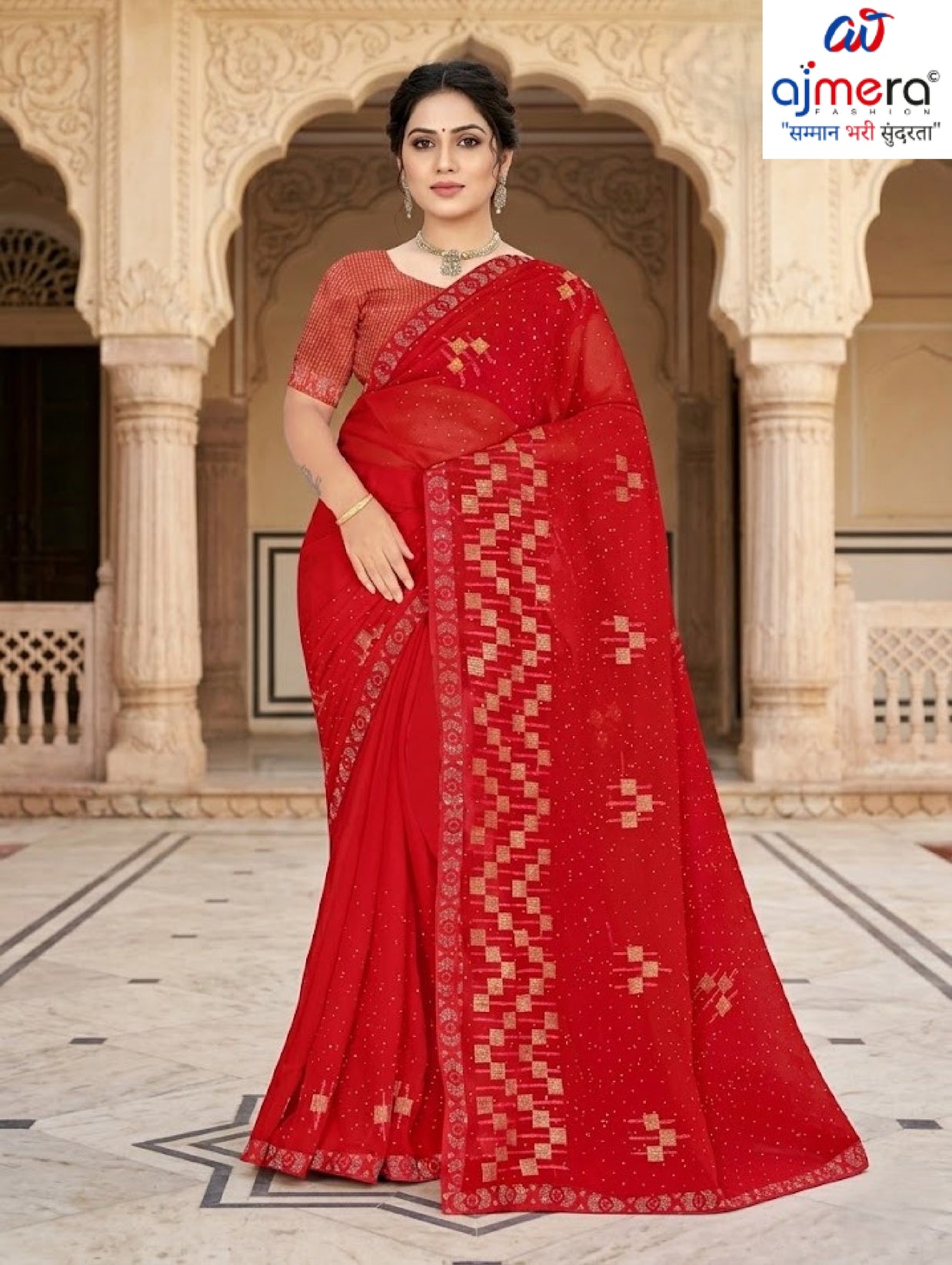 Modern Rapier Silk Matching Saree With Blouse Piece | RAL-LTD