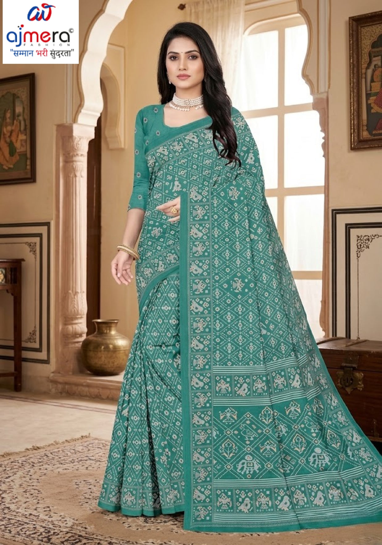 Classic Printed Saree with Blouse Piece for Timeless Traditional Style | PUS-DREAM GIRL-600