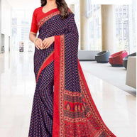 Printed Print Loose Saree without Blouse for Premium Ethnic and Traditional Wear | SIP-MISS WORLD