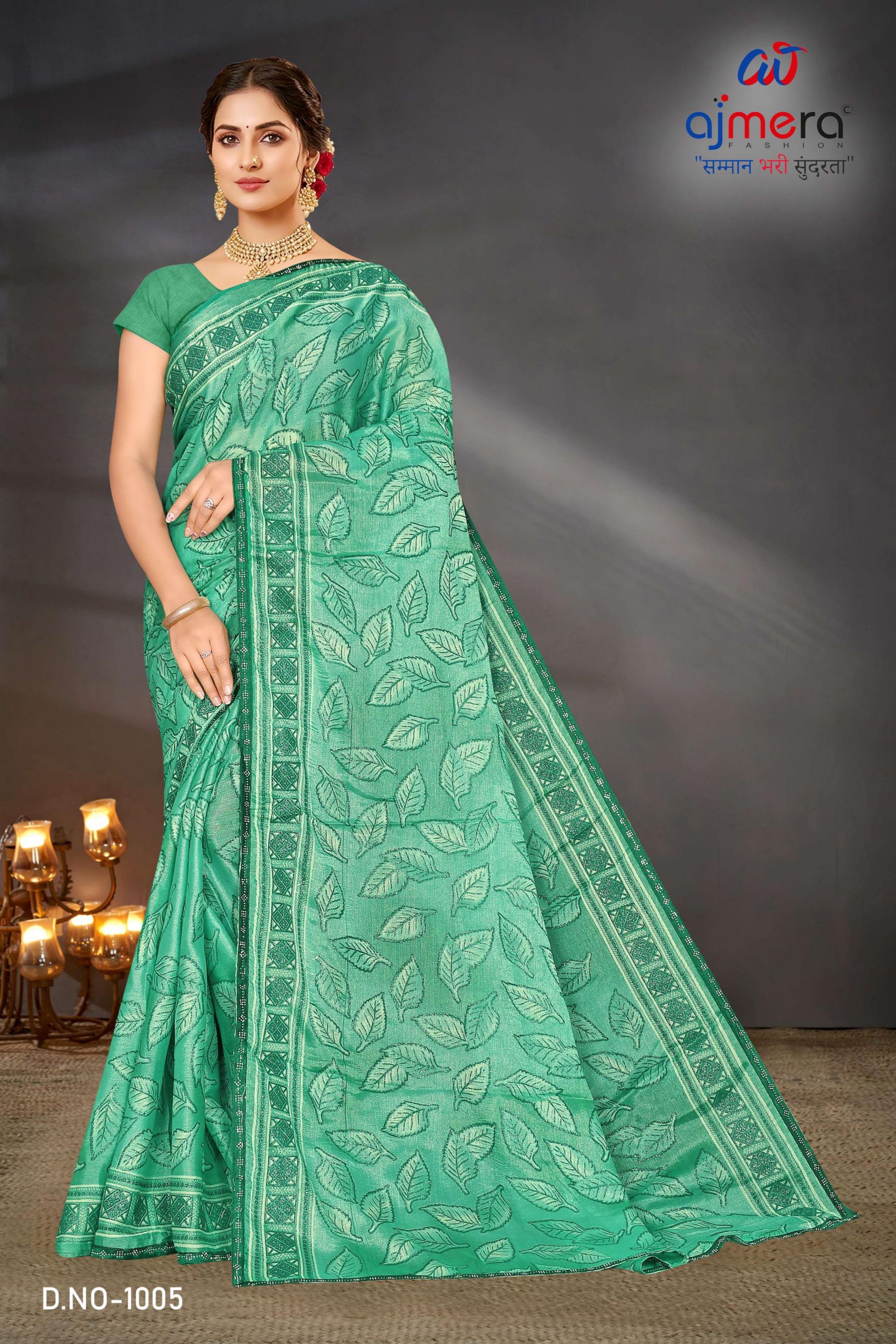Elegant Printed Saree with Designer Blouse Piece for Festive Wear  | SNR-PURPOSE