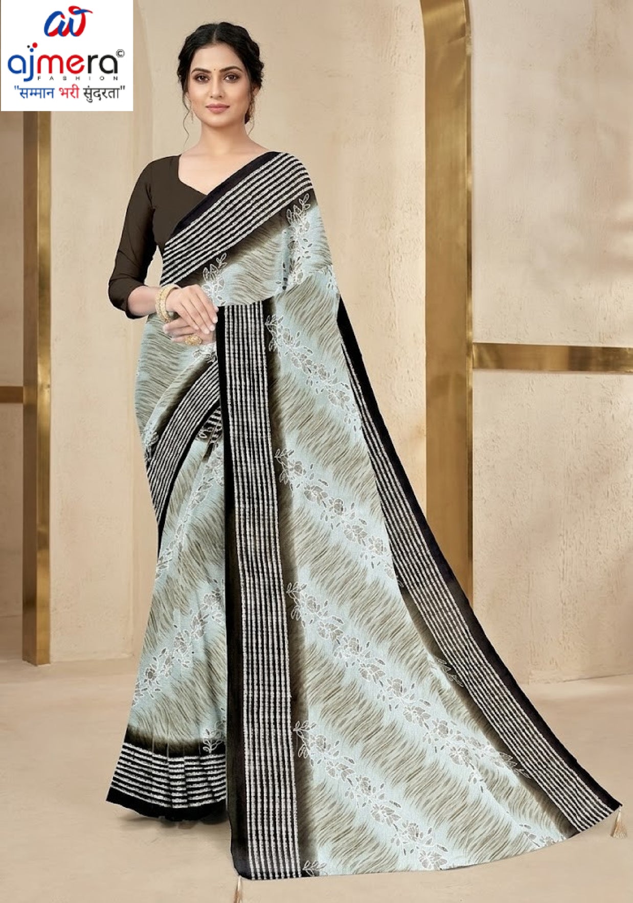 Trendy Printed Saree with Blouse Piece for Women’s Ethnic Wardrobe  | CAS-PURNIMA