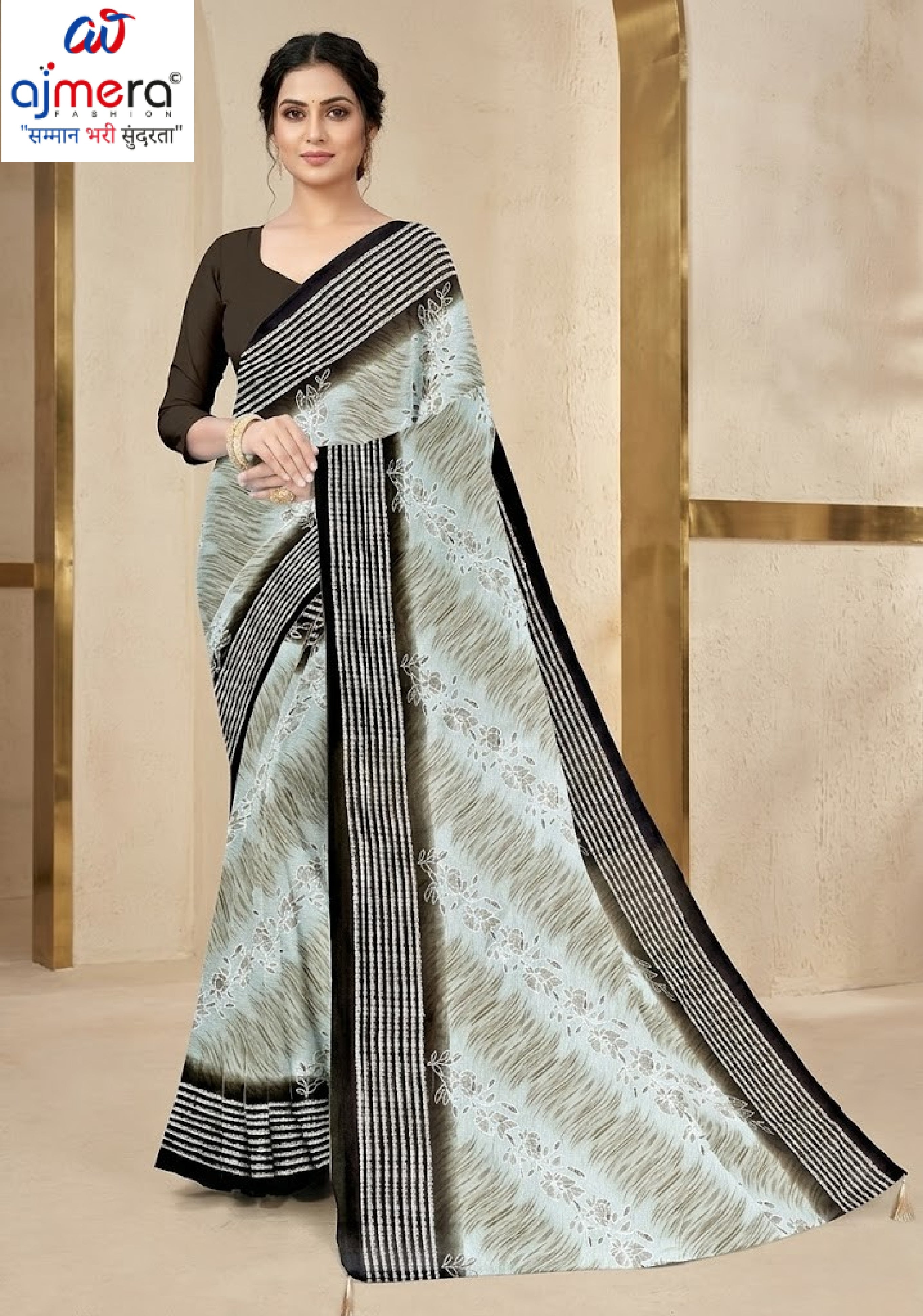 Trendy Printed Saree with Blouse Piece for Women’s Ethnic Wardrobe  | CAS-PURNIMA