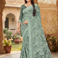 Stylish Printed Saree with Blouse Piece for Traditional Celebrations | GLC-ALPHA