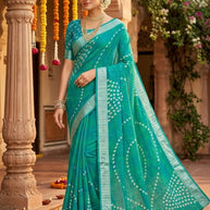 Exclusive Printed Saree with Blouse Piece for Elegant Ethnic Look  | RDD-HIMANI
