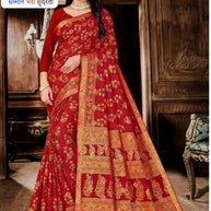 Cotton Saree with Without Blouse for Premium Ethnic and Traditional Wear | MSS-SHIV RUKMINI COTTON
