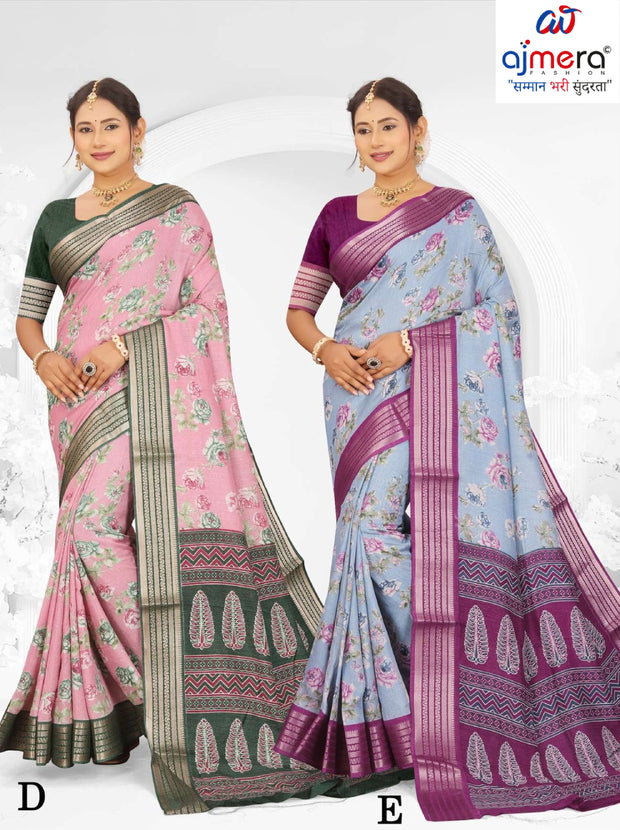Premium Printed Saree with Matching Blouse Piece for Ethnic Elegance | RDD-MAHARANI VOL-02
