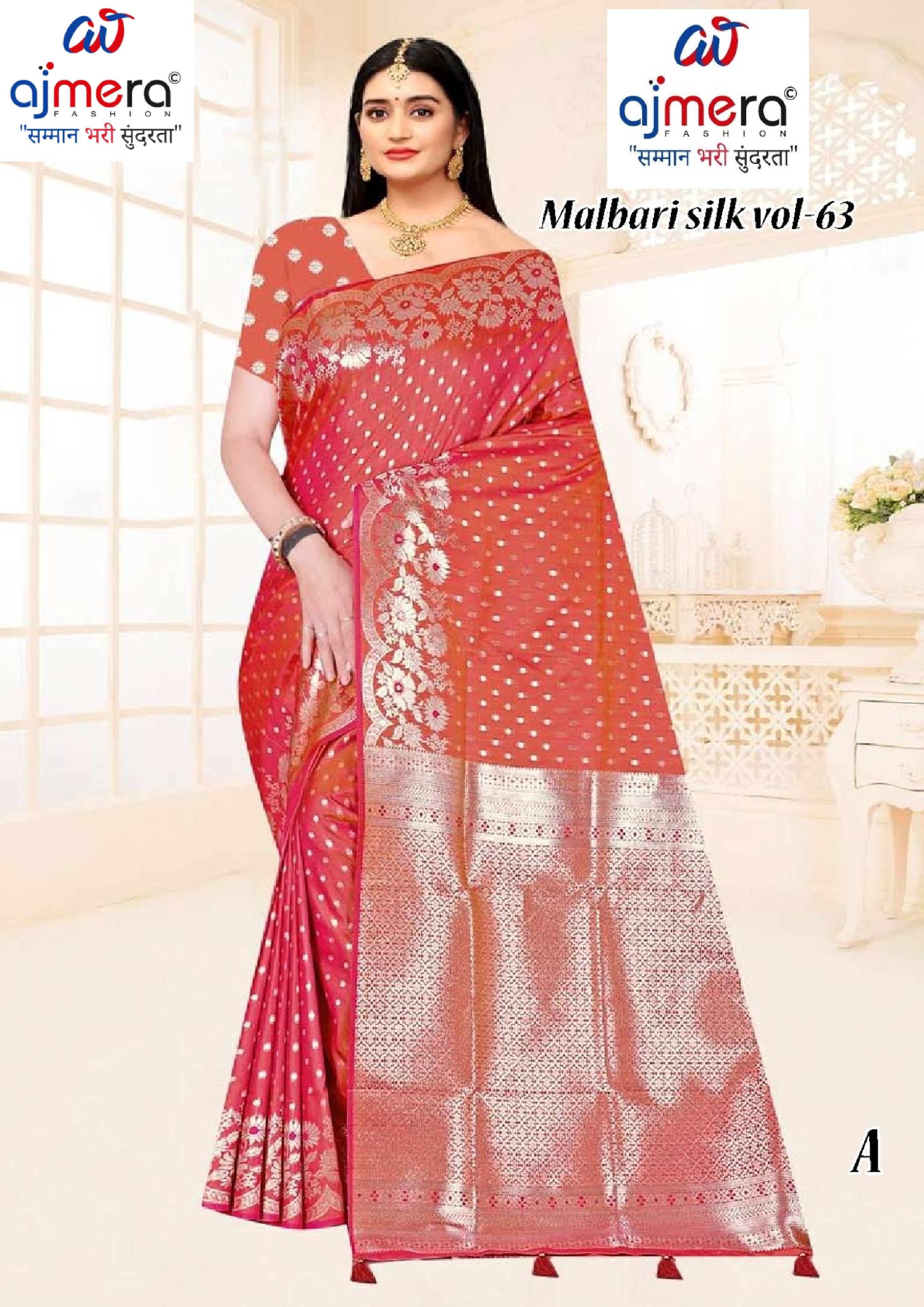 Classic Jacquard Silk Saree with Blouse Piece for Elegant Traditional Look | TUL-MALBARI SILK VOL-63