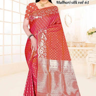 Classic Jacquard Silk Saree with Blouse Piece for Elegant Traditional Look | TUL-MALBARI SILK VOL-63