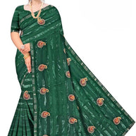 Rimzim Satin Dyed Matching Saree with Blouse Piece for Premium Ethnic and Traditional Wear | VKM-HIGH COURT