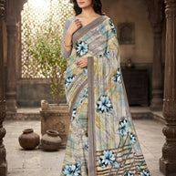 Designer Printed Saree with Blouse Piece for Special Occasions  | CAS-AMRUT DHARA