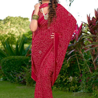 Stylish Printed Saree with Blouse Piece for Traditional Celebrations  | VDT-DISCO-13