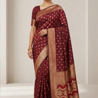 Classic Rapier Silk Matching Saree With Blouse Piece | GYT-VAIDEHI