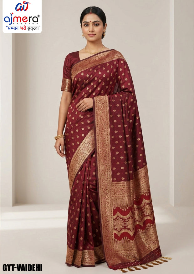 Classic Rapier Silk Matching Saree With Blouse Piece | GYT-VAIDEHI