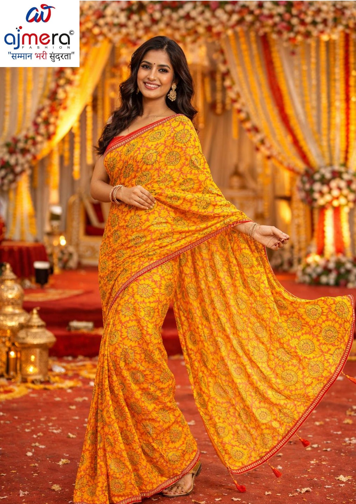 Premium Printed Saree without Blouse for Ethnic Elegance | JS-SAROJ