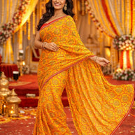 Premium Printed Saree without Blouse for Ethnic Elegance | JS-SAROJ