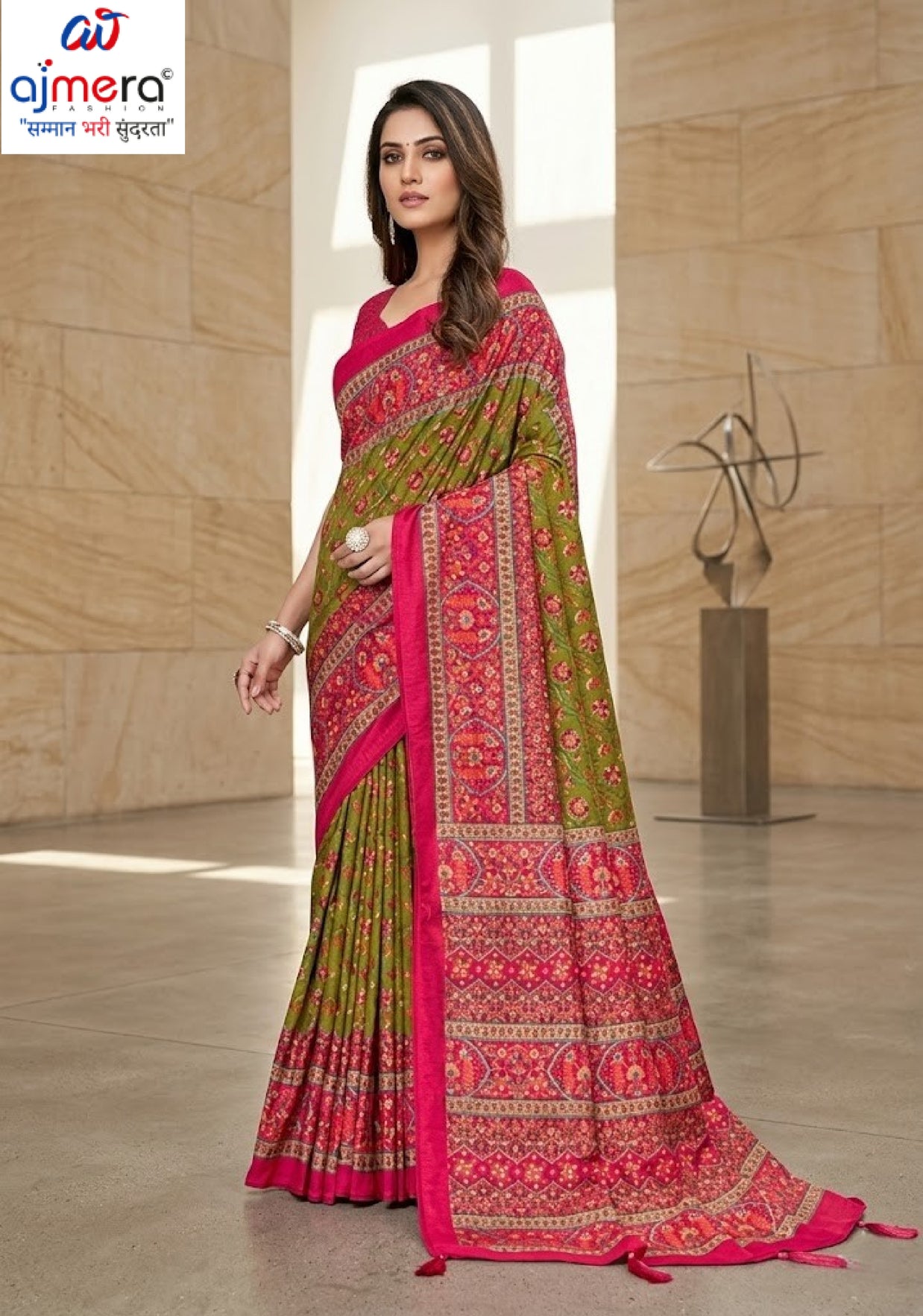 Designer Printed Saree with Blouse Piece for Special Occasions  | VER-BANJARAN-47456