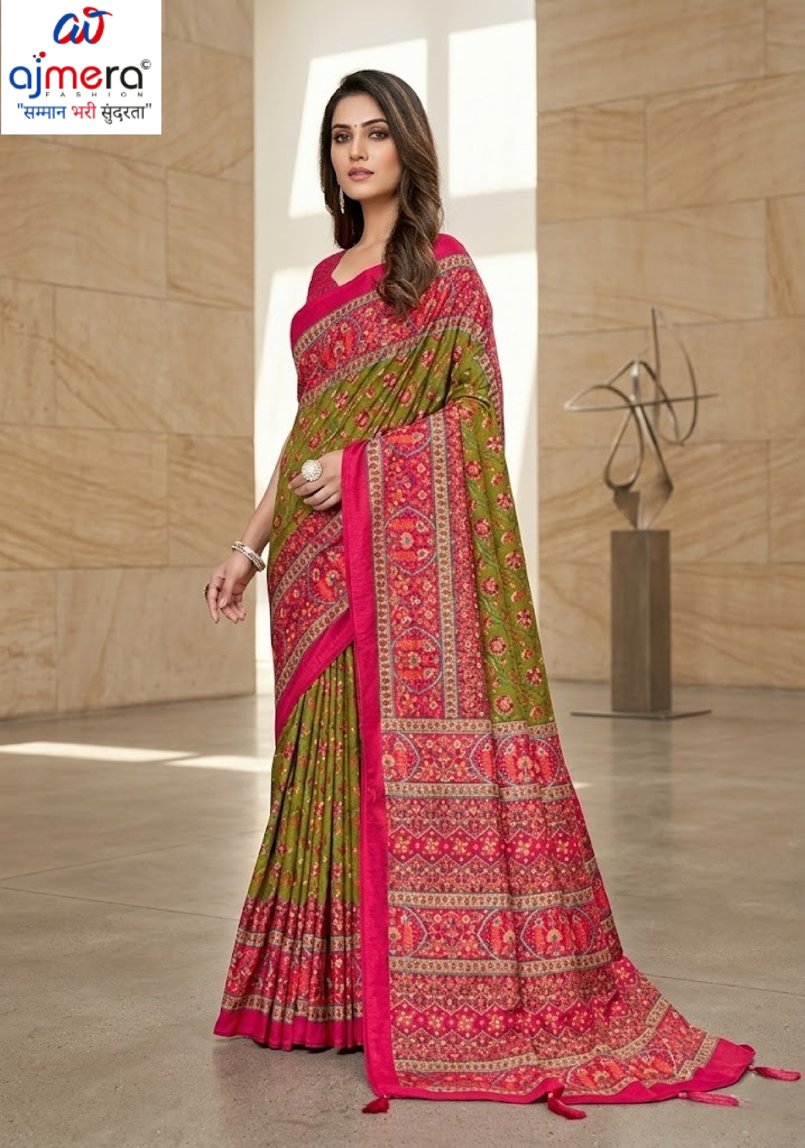 Designer Printed Saree with Blouse Piece for Special Occasions  | VER-BANJARAN-47456