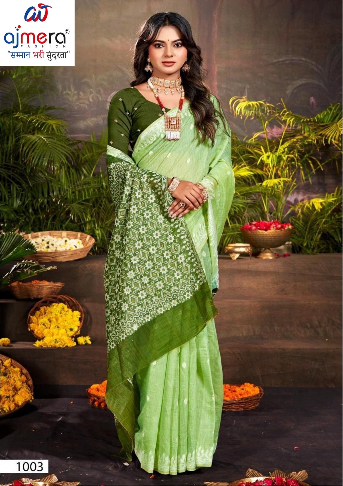 Fashionable Jacquard Silk Saree with Blouse Piece for Special Events | SOJ-KARISHMA COTTON