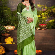 Fashionable Jacquard Silk Saree with Blouse Piece for Special Events | SOJ-KARISHMA COTTON