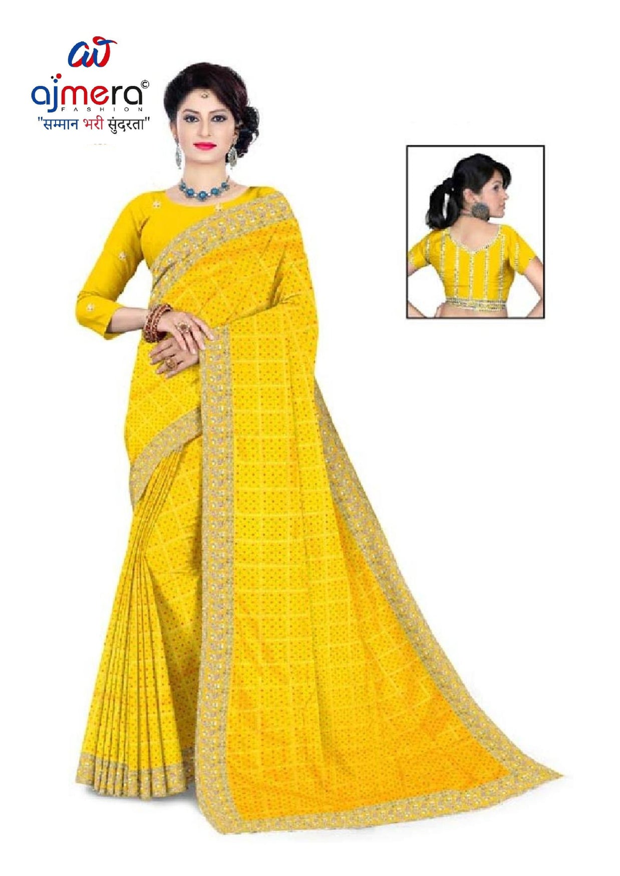 Beautiful Printed Saree with Blouse Piece for Cultural Celebrations  | TD-MAKKHAN MALAI