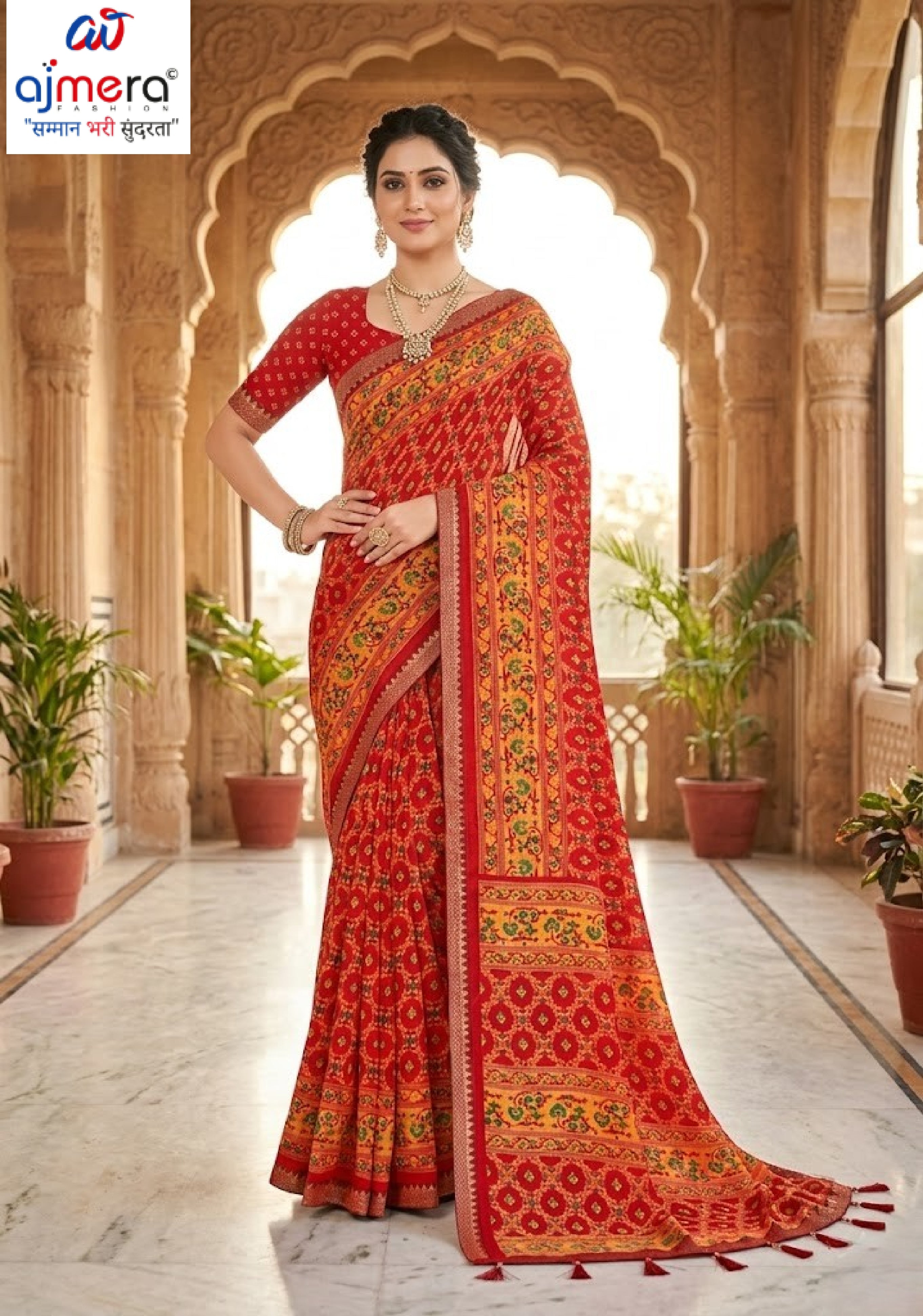 Vichitra Print Loose Saree with Blouse for Premium Ethnic and Traditional Wear | TTS-AKSARA VOL-39