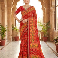Vichitra Print Loose Saree with Blouse for Premium Ethnic and Traditional Wear | TTS-AKSARA VOL-39